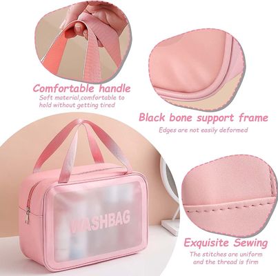 Resistente di acqua multifunzionale della borsa di trucco dell'articolo da toeletta di viaggio con la maniglia pratica