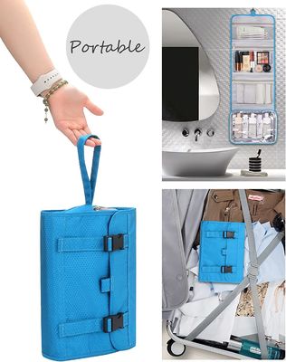 Doccia cosmetica impermeabile di Case For Bathroom dell'organizzatore di stoccaggio della borsa blu di trucco