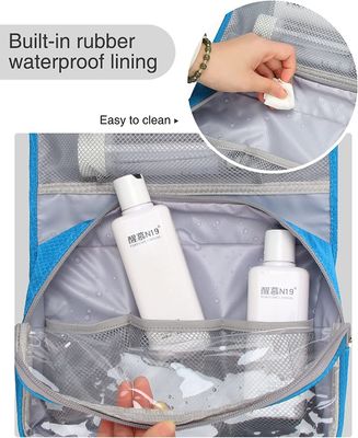 Doccia cosmetica impermeabile di Case For Bathroom dell'organizzatore di stoccaggio della borsa blu di trucco