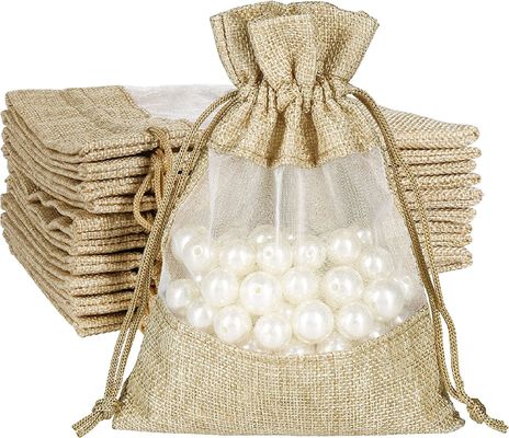 Sacchetti puri dei gioielli della borsa del regalo del cordone delle borse della tela da imballaggio durevole leggera per il favore di festa nuziale di Candy