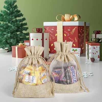 Sacchetti puri dei gioielli della borsa del regalo del cordone delle borse della tela da imballaggio durevole leggera per il favore di festa nuziale di Candy