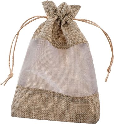 La tela da imballaggio pura della borsa dell'organza della borsa della tela da imballaggio insacca le borse del regalo con il cordone, per i campioni cosmetici Mesh Pouch di favori di festa nuziale