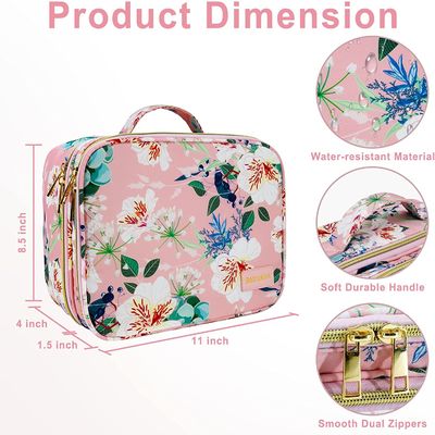 Grande bene durevole extra e borsa leggera della spazzola di Water Resistant Makeup dell'organizzatore di trucco di doppio strato della borsa di trucco