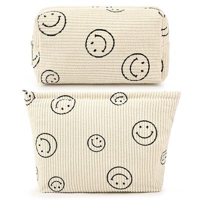 Organizzatore cosmetico Cute Makeup Bag della borsa dell'articolo da toeletta di viaggio della tela di capacità della borsa di trucco qualità antiurto della borsa di grande