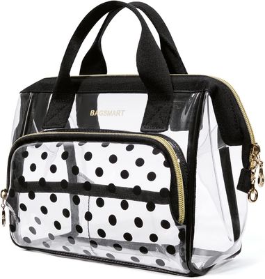 L'organizzatore trasparente Case della borsa di trucco di Lightweit per gli accessori svegli degli articoli da toeletta di CosmeticsPouch delle donne spazzola Polk