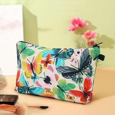 Borse cosmetiche durevoli molli per il piccolo organizzatore variopinto Zipper degli accessori della borsa dell'articolo da toeletta della borsa di trucco della farfalla delle donne