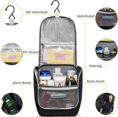 la borsa portatile, leggera, d'attaccatura dell'articolo da toeletta per le donne viaggia organizzatore Toiletries Bag della borsa di trucco