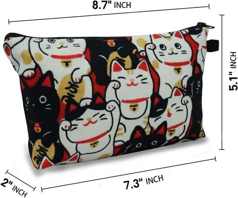 Lucky Cat Cosmetic Bag per le borse di trucco delle donne viaggia organizzatore impermeabile degli accessori della borsa dell'articolo da toeletta