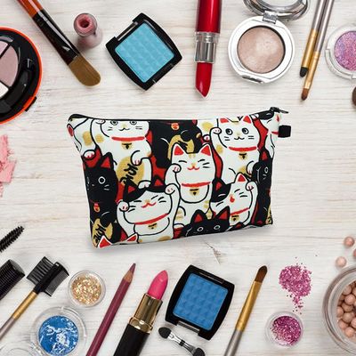 Lucky Cat Cosmetic Bag per le borse di trucco delle donne viaggia organizzatore impermeabile degli accessori della borsa dell'articolo da toeletta