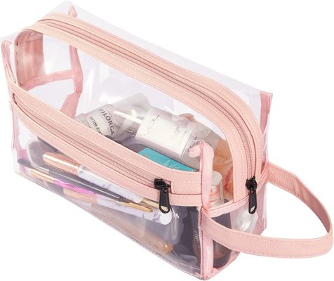 Chiara borsa rosa per le donne, organizzatore cosmetico impermeabile Bag dell'articolo da toeletta di trucco di viaggio per sciampo, accessori degli articoli da toeletta