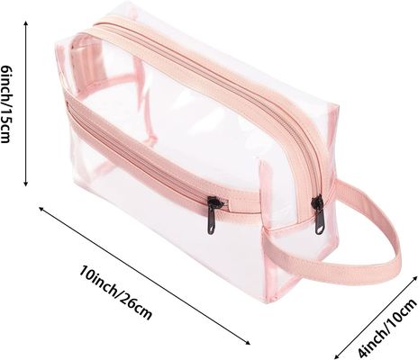 Chiara borsa rosa per le donne, organizzatore cosmetico impermeabile Bag dell'articolo da toeletta di trucco di viaggio per sciampo, accessori degli articoli da toeletta