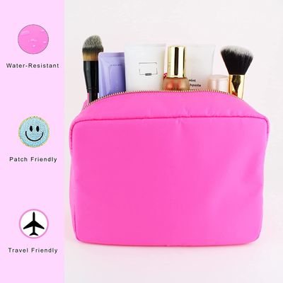 Grande borsa di trucco - borsa dell'articolo da toeletta di viaggio per le donne - borsa rosa di trucco - grande sacchetto di trucco - borsa cosmetica di nylon del sacchetto