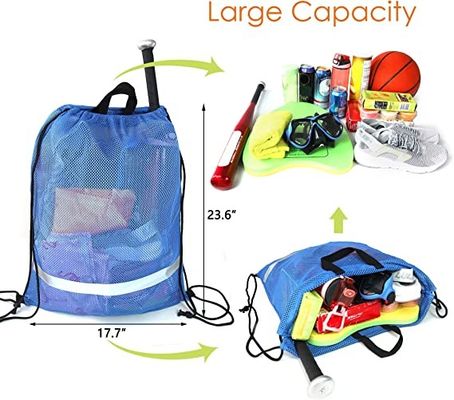 Spiaggia BeeGreen Mesh Drawstring Bag Backpack Lightweight resistente per lo sport