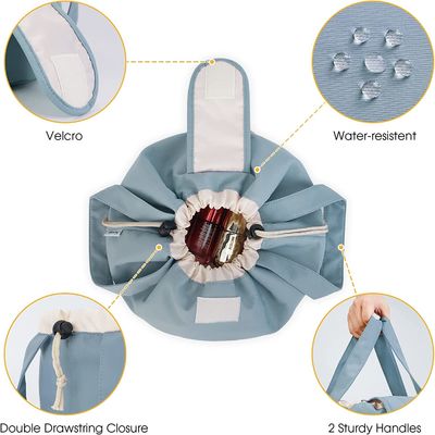 Antiurto   Grande organizzatore cosmetico dell'articolo da toeletta della borsa del cordone della borsa molle durevole resistente all'acqua di trucco per le donne