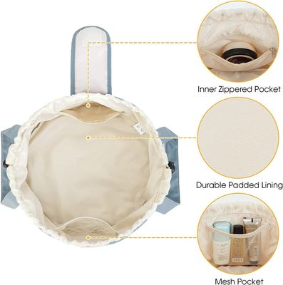 Antiurto   Grande organizzatore cosmetico dell'articolo da toeletta della borsa del cordone della borsa molle durevole resistente all'acqua di trucco per le donne