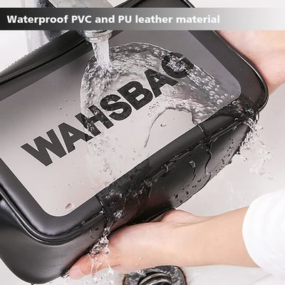 Borsa dell'articolo da toeletta di viaggio per le donne e gli uomini, Matte Translucent Toiletry Bag con la maniglia pratica, organizzatore cosmetico Bag di trucco