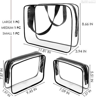 Borsa liscia molle impermeabile di viaggio per gli articoli da toeletta - borse di trucco della borsa di trucco di viaggio chiare con la chiusura lampo