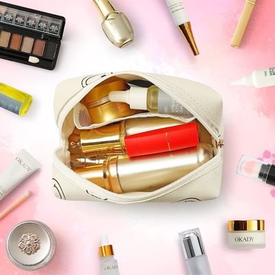 Borsa di trucco per la borsa cosmetica impermeabile di cuoio dell'unità di elaborazione della borsa di gusto squisito di trucco delle donne