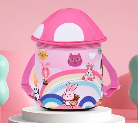 Borsa molle di asilo dello zaino dei bambini della borsa SBR di istruzione del neoprene del fungo 3D