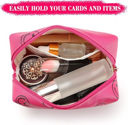 Organizzatore cosmetico impermeabile Cute Portable  della borsa di gusto squisito di cuoio di trucco dell'unità di elaborazione