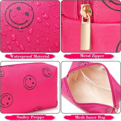 Organizzatore cosmetico impermeabile Cute Portable  della borsa di gusto squisito di cuoio di trucco dell'unità di elaborazione