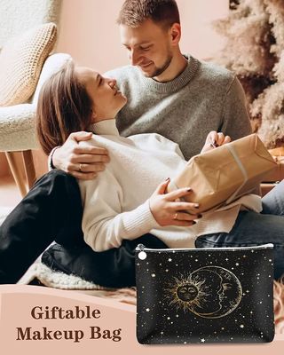 Borsa cosmetica della borsa impermeabile di trucco per la piccola borsa di trucco delle donne per la borsa, il Sun ed il sacchetto di trucco dei regali della luna