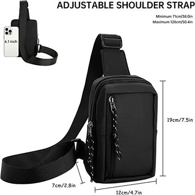 Borsa casuale del petto del telefono del piccolo sacco per cadaveri inter- impermeabile delle donne degli uomini per l'escursione di viaggio