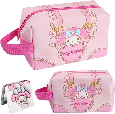 Borsa impermeabile e durevole di trucco per l'amico di ragazze - sacchetto cosmetico di viaggio sveglio del coniglio