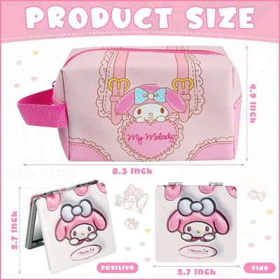 Borsa impermeabile e durevole di trucco per l'amico di ragazze - sacchetto cosmetico di viaggio sveglio del coniglio