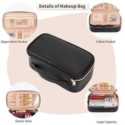 Piccola borsa cosmetica, borsa sveglia portatile di trucco di viaggio per le donne e ragazze