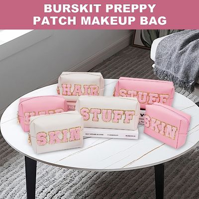 Organizzatore impermeabile Valentines Bag di viaggio della lettera della ciniglia del trifoglio della borsa della roba di trucco della chiusura lampo