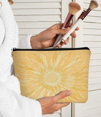 Borsa cosmetica del fiore impermeabile leggero per il Natale teenager di compleanno delle donne delle ragazze