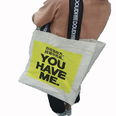 Rivestimento leggero di Tote Shopper Bag With Cotton della tela e 1 tasca
