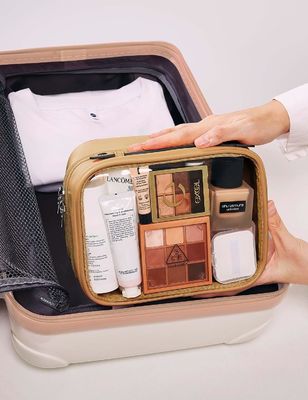 Chiara borsa di trucco di 2 strati di viaggio della borsa impermeabile leggera dell'articolo da toeletta con la chiusura lampo