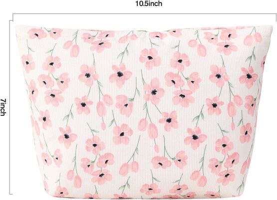 Le donne viaggiano borse cosmetiche floreali di trucco della borsa di stoccaggio antiurto
