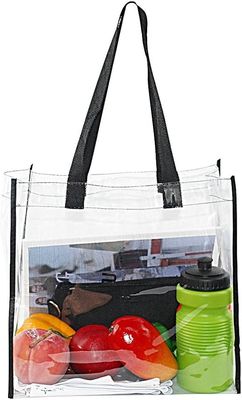 Capacità di imballaggio Sacchetto trasparente professionale leggero trasparente durevole Soft PVC Tote Bag