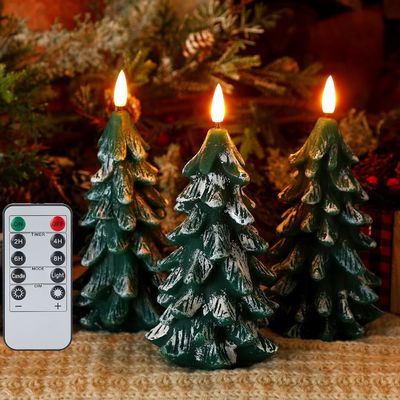 Candele Taper versatili senza fiamma Candele per alberi di Natale a cera vera