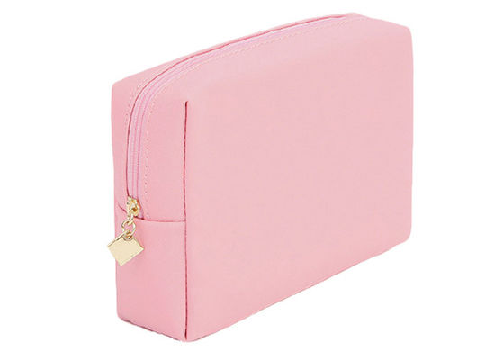 Borsa cosmetica Zippered rosa, piccole belle borse rosa di trucco della stampa su ordinazione