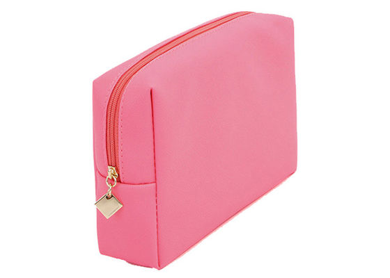 Borsa cosmetica Zippered rosa, piccole belle borse rosa di trucco della stampa su ordinazione