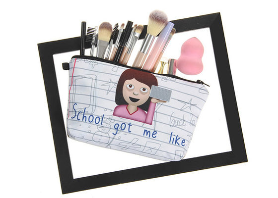 Borsa cosmetica Zippered stampata su ordinazione di Makeup Brush Travel dell'organizzatore della borsa per le ragazze