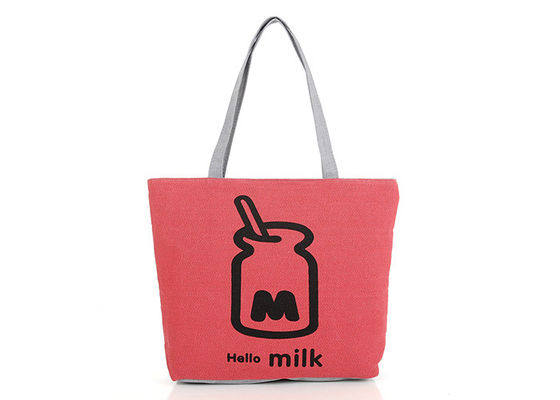 Grande tela rossa promozionale della borsa di Tote Bags Foldable Tote Shopper della tela