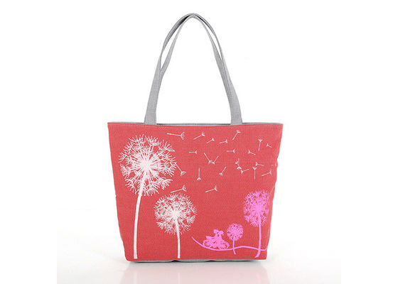 Grande tela rossa promozionale della borsa di Tote Bags Foldable Tote Shopper della tela