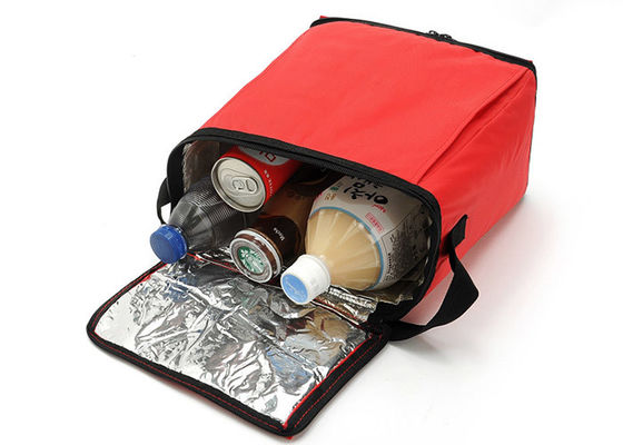 L'adulto su ordinazione di Logo Waterproof Lunch Containers Red ha isolato il dispositivo di raffreddamento Tote Bags