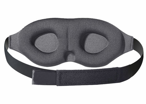 Maschera di occhio di blocco leggera del sonno 3D degli uomini per il poliestere di sonno di ora di andare a letto